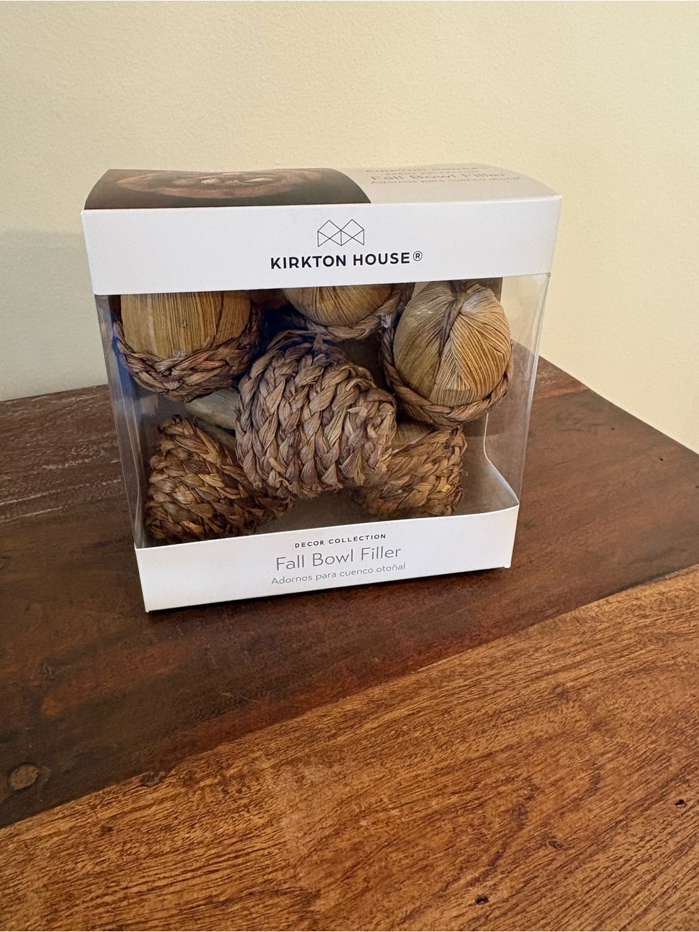 Kirkton House Fall Bowl Filler - Natural Woven Decorative Balls